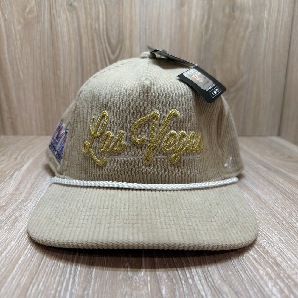 Super Bowl LVIII Las Vegas Corduroy '47 Brand Stoney Clover Snapback Hat OSFA
